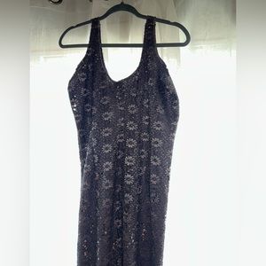 Purple sequin dress